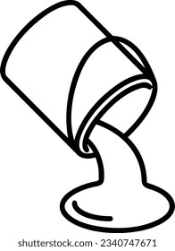 Bucket icon symbol vector image. Illustration of the bucket cleaning equipment washing outline design image. EPS 10