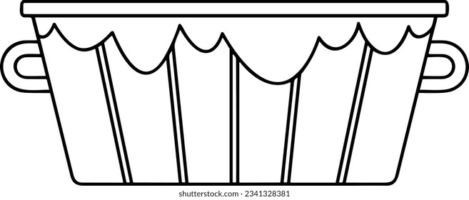 Bucket icon symbol vector image. Illustration of the bucket cleaning equipment washing outline design image. EPS 10