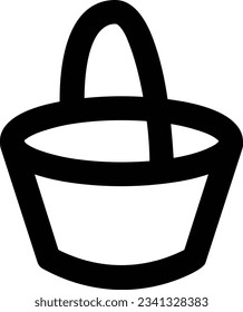Bucket icon symbol vector image. Illustration of the bucket cleaning equipment washing outline design image. EPS 10