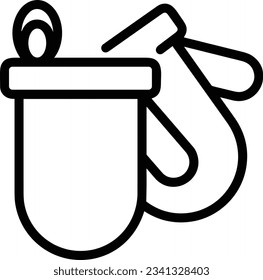 Bucket icon symbol vector image. Illustration of the bucket cleaning equipment washing outline design image. EPS 10