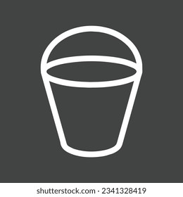 Bucket icon symbol vector image. Illustration of the bucket cleaning equipment washing outline design image. EPS 10