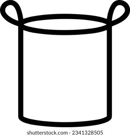 Bucket icon symbol vector image. Illustration of the bucket cleaning equipment washing outline design image. EPS 10