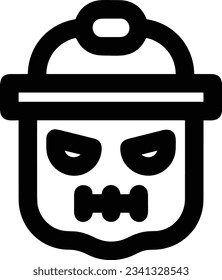 Imagen vectorial del símbolo de icono del cubo. Ilustración de la imagen de diseño del contorno de lavado del equipo de limpieza de cubos. EPS 10
