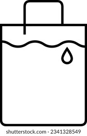 Bucket icon symbol vector image. Illustration of the bucket cleaning equipment washing outline design image. EPS 10