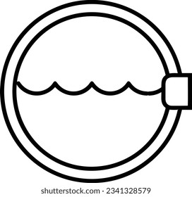 Bucket icon symbol vector image. Illustration of the bucket cleaning equipment washing outline design image. EPS 10
