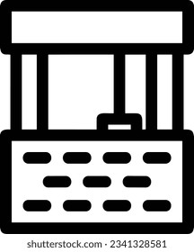 Bucket icon symbol vector image. Illustration of the bucket cleaning equipment washing outline design image. EPS 10