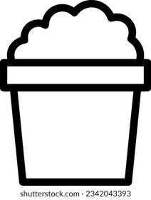 Bucket icon symbol vector image. Illustration of the bucket cleaning equipment washing outline design image. EPS 10