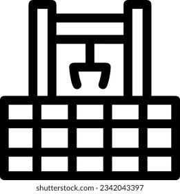 Bucket icon symbol vector image. Illustration of the bucket cleaning equipment washing outline design image. EPS 10