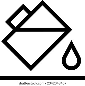 Bucket icon symbol vector image. Illustration of the bucket cleaning equipment washing outline design image. EPS 10