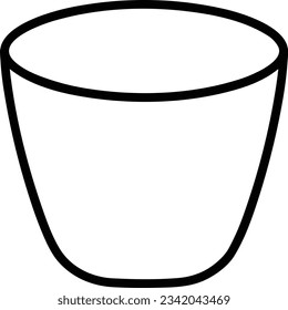 Bucket icon symbol vector image. Illustration of the bucket cleaning equipment washing outline design image. EPS 10