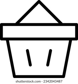 Bucket icon symbol vector image. Illustration of the bucket cleaning equipment washing outline design image. EPS 10