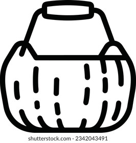 Bucket icon symbol vector image. Illustration of the bucket cleaning equipment washing outline design image. EPS 10