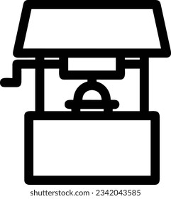 Bucket icon symbol vector image. Illustration of the bucket cleaning equipment washing outline design image. EPS 10