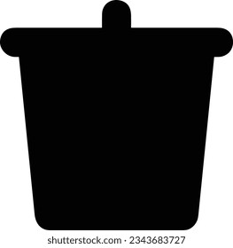 Bucket icon symbol vector image. Illustration of the bucket cleaning equipment washing outline design image. EPS 10