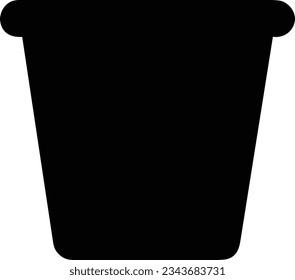 Bucket icon symbol vector image. Illustration of the bucket cleaning equipment washing outline design image. EPS 10