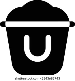 Bucket icon symbol vector image. Illustration of the bucket cleaning equipment washing outline design image. EPS 10
