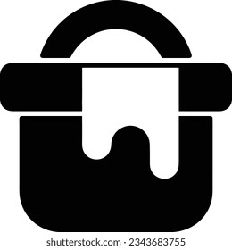 Bucket icon symbol vector image. Illustration of the bucket cleaning equipment washing outline design image. EPS 10