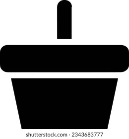 Bucket icon symbol vector image. Illustration of the bucket cleaning equipment washing outline design image. EPS 10