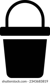 Eisensymbol, Vektorbild. Illustration der Eimerreinigungsausrüstung, die das Design der Umrisslinie abbildet. EPS10