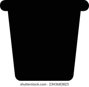 Imagen vectorial del símbolo de icono del cubo. Ilustración de la imagen de diseño del contorno de lavado del equipo de limpieza de cubos. EPS 10