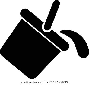 Bucket icon symbol vector image. Illustration of the bucket cleaning equipment washing outline design image. EPS 10