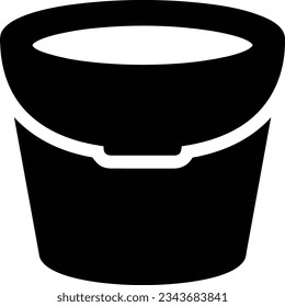 Bucket icon symbol vector image. Illustration of the bucket cleaning equipment washing outline design image. EPS 10