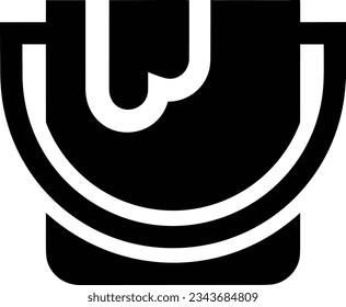 Bucket icon symbol vector image. Illustration of the bucket cleaning equipment washing outline design image. EPS 10