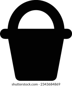 Bucket icon symbol vector image. Illustration of the bucket cleaning equipment washing outline design image. EPS 10
