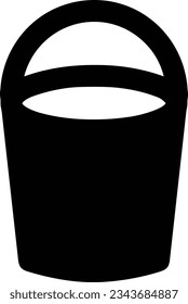 Bucket icon symbol vector image. Illustration of the bucket cleaning equipment washing outline design image. EPS 10