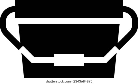 Bucket icon symbol vector image. Illustration of the bucket cleaning equipment washing outline design image. EPS 10