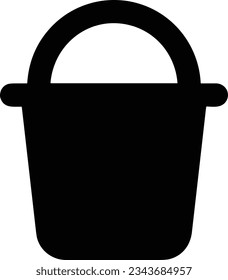 Bucket icon symbol vector image. Illustration of the bucket cleaning equipment washing outline design image. EPS 10