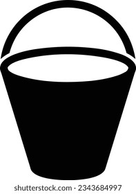 Bucket icon symbol vector image. Illustration of the bucket cleaning equipment washing outline design image. EPS 10