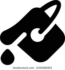 Bucket icon symbol vector image. Illustration of the bucket cleaning equipment washing outline design image. EPS 10