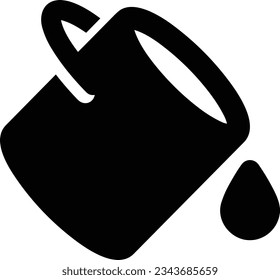 Bucket icon symbol vector image. Illustration of the bucket cleaning equipment washing outline design image. EPS 10