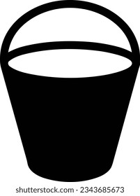 Bucket icon symbol vector image. Illustration of the bucket cleaning equipment washing outline design image. EPS 10