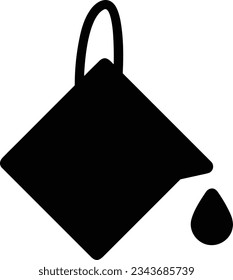 Bucket icon symbol vector image. Illustration of the bucket cleaning equipment washing outline design image. EPS 10