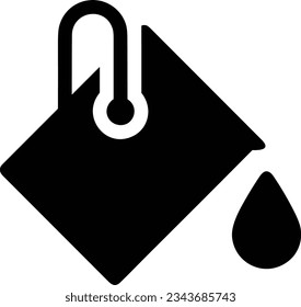 Eisensymbol, Vektorbild. Illustration der Eimerreinigungsausrüstung, die das Design der Umrisslinie abbildet. EPS10
