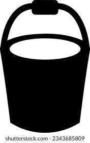 Bucket icon symbol vector image. Illustration of the bucket cleaning equipment washing outline design image. EPS 10