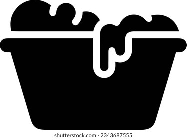 Bucket icon symbol vector image. Illustration of the bucket cleaning equipment washing outline design image. EPS 10
