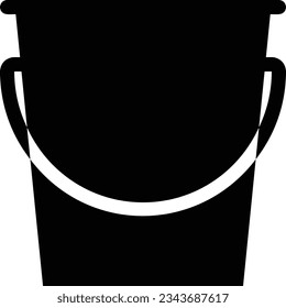 Bucket icon symbol vector image. Illustration of the bucket cleaning equipment washing outline design image. EPS 10