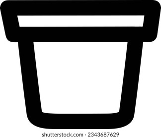 Bucket icon symbol vector image. Illustration of the bucket cleaning equipment washing outline design image. EPS 10