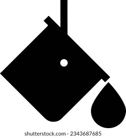 Bucket icon symbol vector image. Illustration of the bucket cleaning equipment washing outline design image. EPS 10