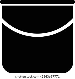 Bucket icon symbol vector image. Illustration of the bucket cleaning equipment washing outline design image. EPS 10