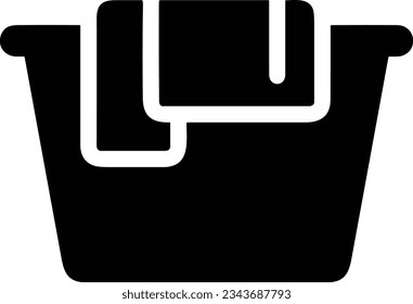 Bucket icon symbol vector image. Illustration of the bucket cleaning equipment washing outline design image. EPS 10