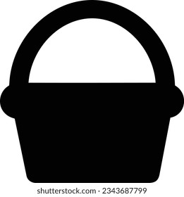 Bucket icon symbol vector image. Illustration of the bucket cleaning equipment washing outline design image. EPS 10
