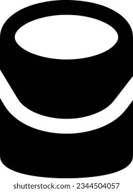 Bucket icon symbol vector image. Illustration of the bucket cleaning equipment washing outline design image. EPS 10