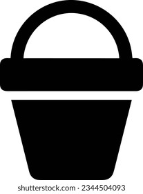 Bucket icon symbol vector image. Illustration of the bucket cleaning equipment washing outline design image. EPS 10