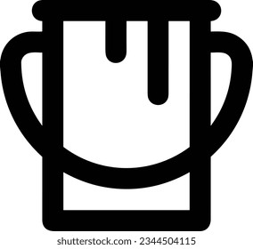 Bucket icon symbol vector image. Illustration of the bucket cleaning equipment washing outline design image. EPS 10