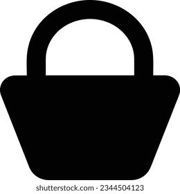 Bucket icon symbol vector image. Illustration of the bucket cleaning equipment washing outline design image. EPS 10