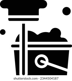 Bucket icon symbol vector image. Illustration of the bucket cleaning equipment washing outline design image. EPS 10
